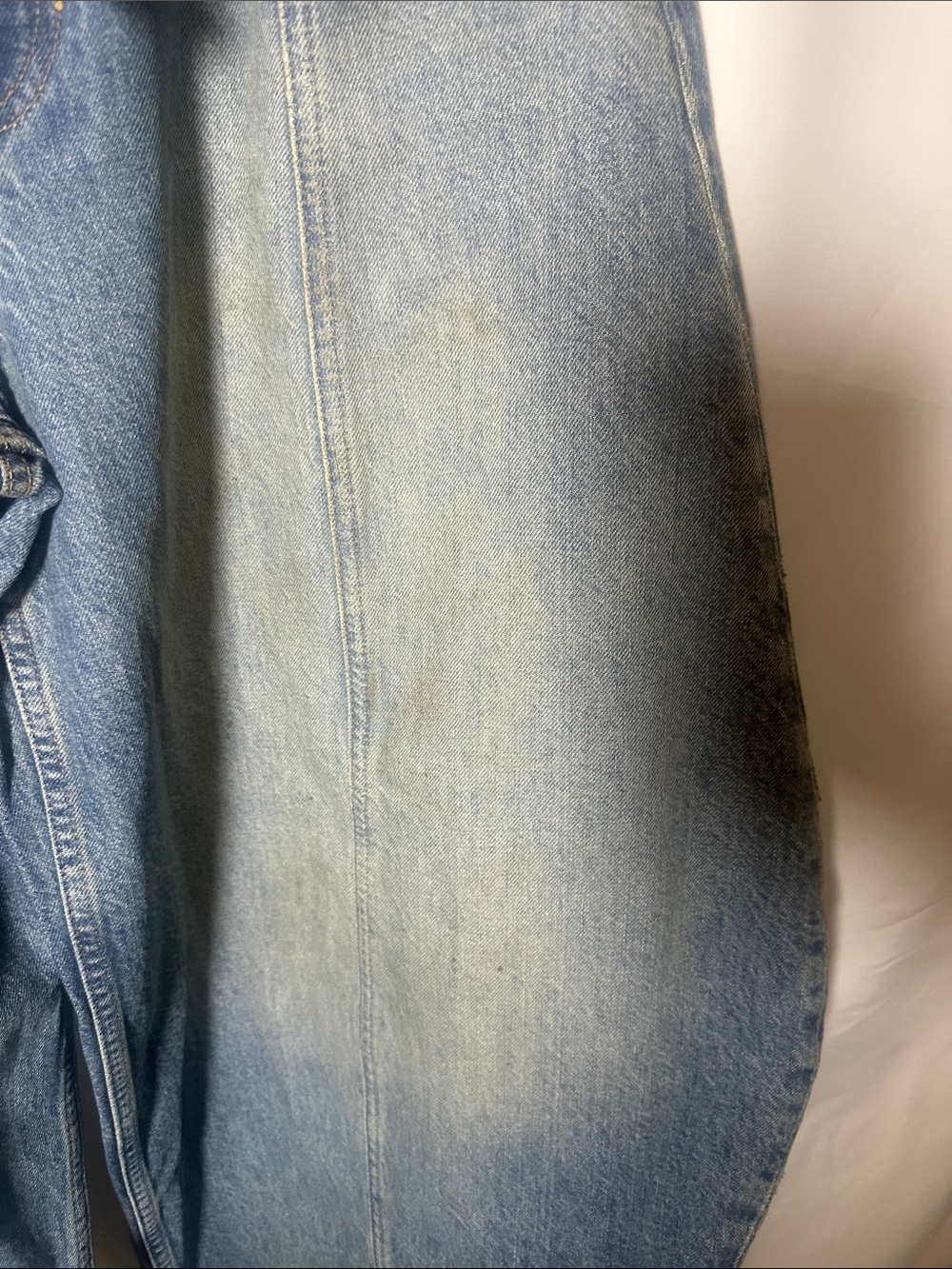 We The Free Wide-Leg Faded distressed Blue barrel Denim Jeans with Rope Belt - Picture 4 of 7